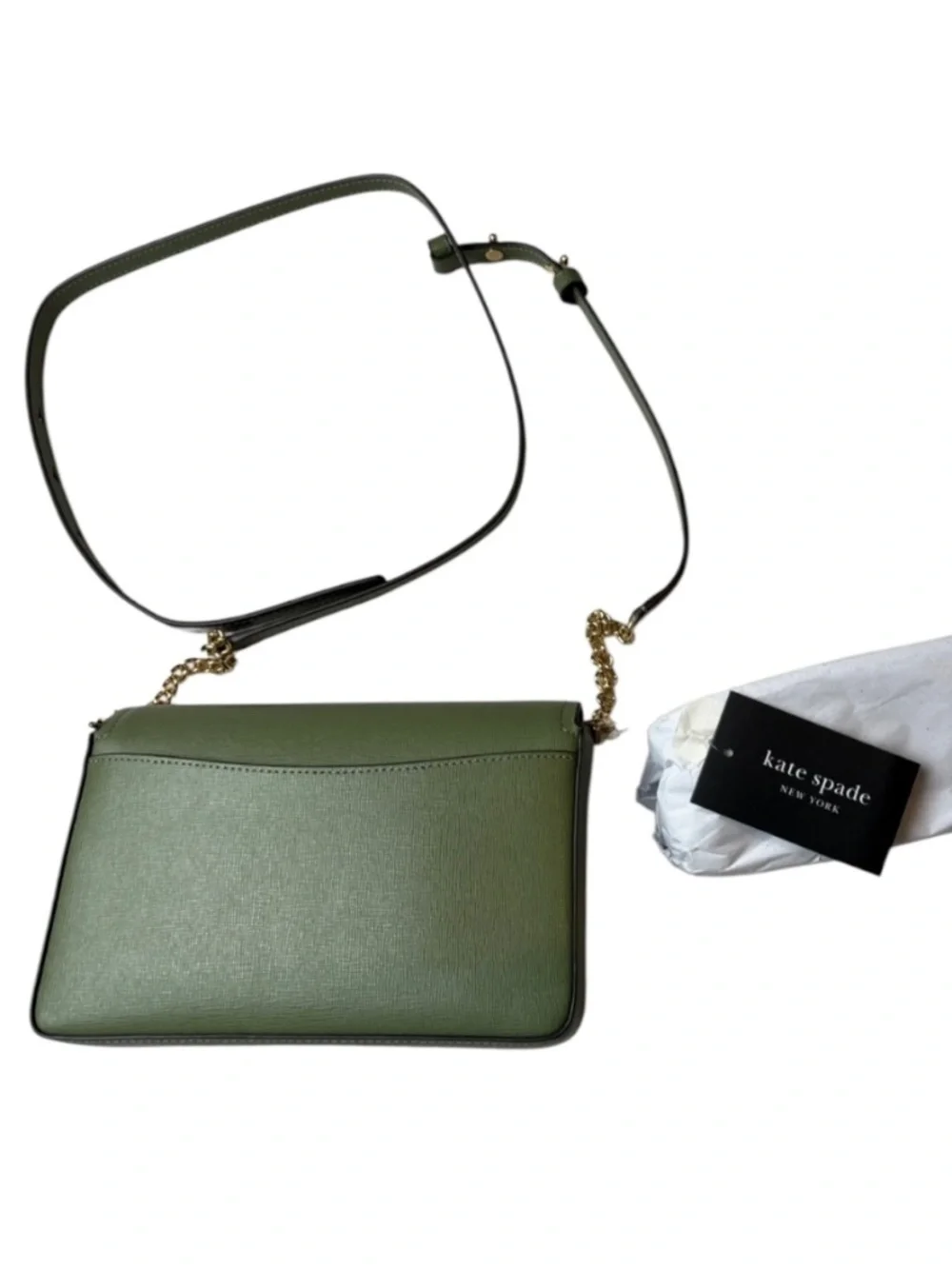 Kate Spade New York Morgan Crossbody/Wallet in Sage Green Saffiano Leather
